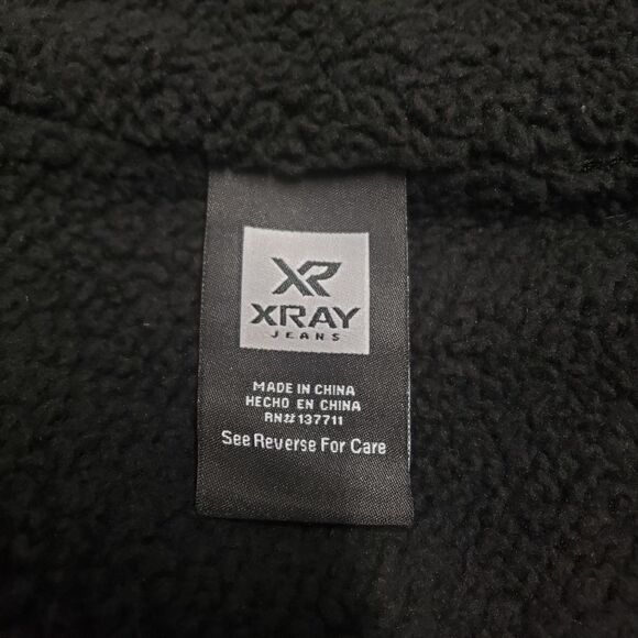 XRAY Jeans Varsity Jacket Mens Snap Button Up Fleece Colorblock Small Old School - Picture 14 of 15